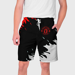 Шорты на шнурке мужские Manchester United flame fc, цвет: 3D-принт