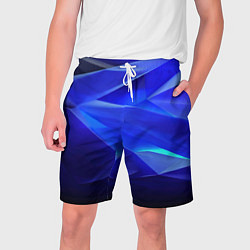 Шорты на шнурке мужские Black and blue abstract background sport style, цвет: 3D-принт