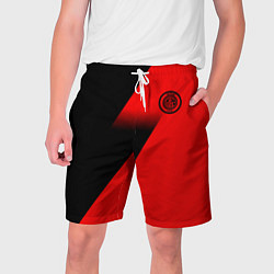Шорты на шнурке мужские Inter geometry red sport, цвет: 3D-принт