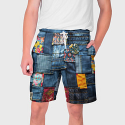Шорты на шнурке мужские Значок адвоката на джинсах, цвет: 3D-принт