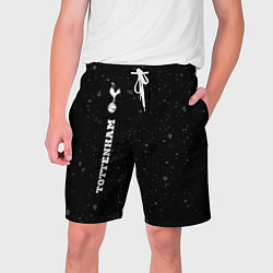 Шорты на шнурке мужские Tottenham sport на темном фоне по-вертикали, цвет: 3D-принт