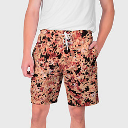 Шорты на шнурке мужские Абстракция персиковый пятнистый, цвет: 3D-принт