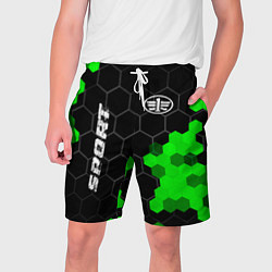 Мужские шорты FAW green sport hexagon
