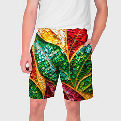 Мужские шорты Яркая мозаика с разноцветным абстрактным узором и