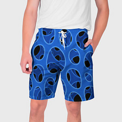 Шорты на шнурке мужские Синяя мембрана с перфорацией, цвет: 3D-принт