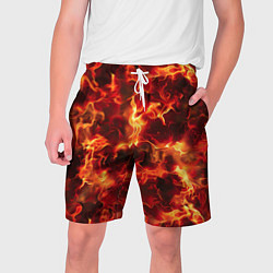 Шорты на шнурке мужские Огненный элементаль, цвет: 3D-принт