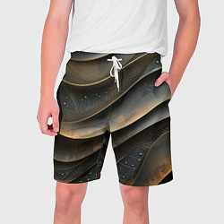 Шорты на шнурке мужские Лакшери текстура с узорами, цвет: 3D-принт