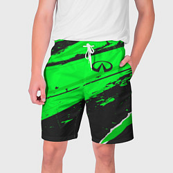 Шорты на шнурке мужские Infiniti sport green, цвет: 3D-принт