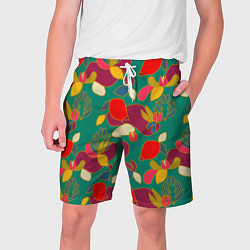 Мужские шорты Ягодно-цветочная абстракция