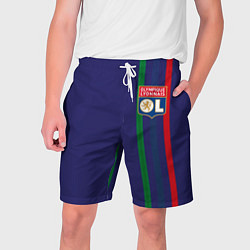 Шорты на шнурке мужские Olympique lyonnais, цвет: 3D-принт