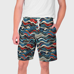 Мужские шорты Разноцветные абстрактные волны