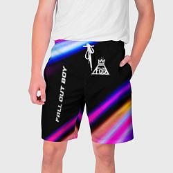 Шорты на шнурке мужские Fall Out Boy neon rock lights, цвет: 3D-принт