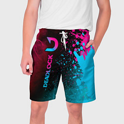Шорты на шнурке мужские Deadlock - neon gradient по-вертикали, цвет: 3D-принт