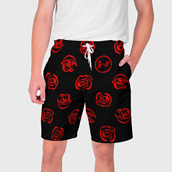 Мужские шорты Twenty one pilots rose pattern