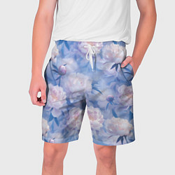 Шорты на шнурке мужские Цветы в туманности, цвет: 3D-принт