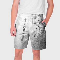 Шорты на шнурке мужские Hellsing - white gradient по-вертикали, цвет: 3D-принт