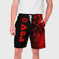 Шорты на шнурке мужские PSV - red gradient по-вертикали, цвет: 3D-принт