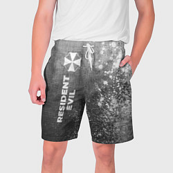 Шорты на шнурке мужские Resident Evil - grey gradient по-вертикали, цвет: 3D-принт