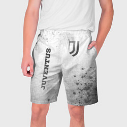 Шорты на шнурке мужские Juventus - white gradient вертикально, цвет: 3D-принт