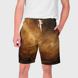 Шорты на шнурке мужские Песочный фон со звездами, цвет: 3D-принт