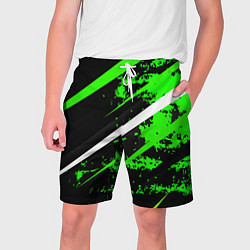 Мужские шорты Color black and green