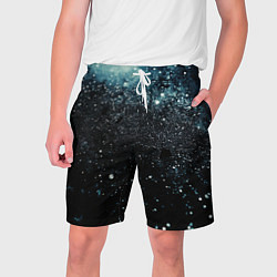 Мужские шорты Черно-синий текстурный фон