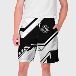 Шорты на шнурке мужские Borussia geometry black, цвет: 3D-принт