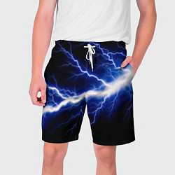 Шорты на шнурке мужские Lightning blue, цвет: 3D-принт