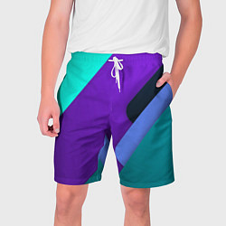 Шорты на шнурке мужские Multicoloured, цвет: 3D-принт