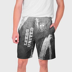 Шорты на шнурке мужские Leeds United - grey gradient вертикально, цвет: 3D-принт