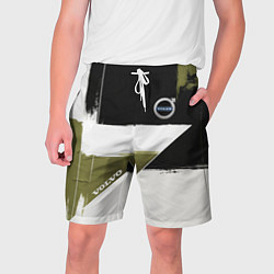 Шорты на шнурке мужские Volvo логотип, цвет: 3D-принт