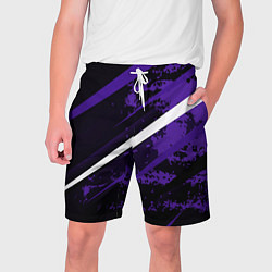 Мужские шорты Color black purple line
