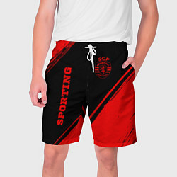 Мужские шорты Sporting - red gradient вертикально