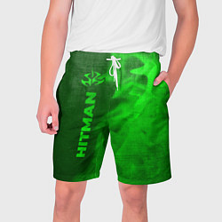 Мужские шорты Hitman - green gradient по-вертикали