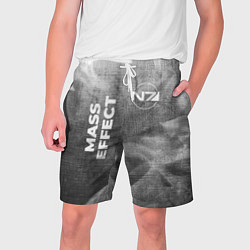 Мужские шорты Mass Effect - grey gradient вертикально