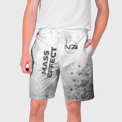 Шорты на шнурке мужские Mass Effect - white gradient вертикально, цвет: 3D-принт