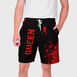 Шорты на шнурке мужские Queen - red gradient вертикально, цвет: 3D-принт