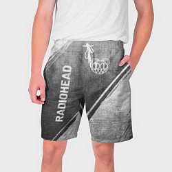 Мужские шорты Radiohead - grey gradient вертикально