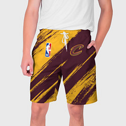 Шорты на шнурке мужские Кливленд Кавальерс - команда НБА, цвет: 3D-принт