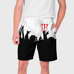 Шорты на шнурке мужские Monster energy rock black, цвет: 3D-принт