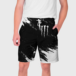 Мужские шорты Monster energy краски штрихи белые