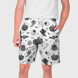 Мужские шорты Halloween grey and white