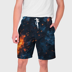 Мужские шорты Синий камуфляж с искрами