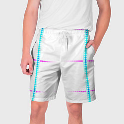 Мужские шорты Color white blue pink stripes