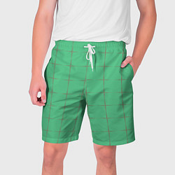 Шорты на шнурке мужские Color green stripes, цвет: 3D-принт