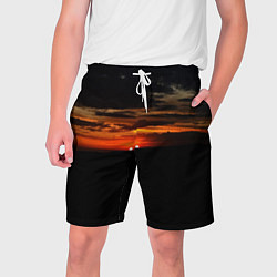 Шорты на шнурке мужские Закат на плато, цвет: 3D-принт