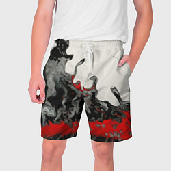 Шорты на шнурке мужские Разводы краски, цвет: 3D-принт