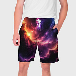 Шорты на шнурке мужские Фантастические космические туманы, цвет: 3D-принт