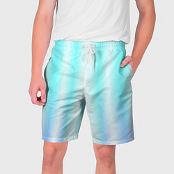 Шорты на шнурке мужские Neon white blue lines, цвет: 3D-принт