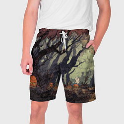 Шорты на шнурке мужские Призрачный лес, цвет: 3D-принт